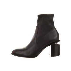 ALEXANDER WANG. Black Leather Sock Boots
Size: 9.5, very good condition.